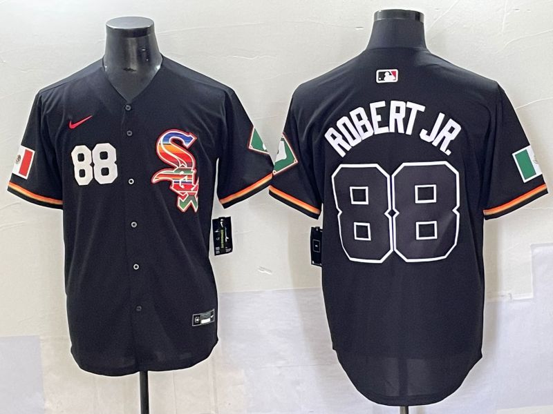 Men 2025 Chicago White Sox #88 Robert jr Black Game Nike MLB Jersey style 7095->chicago white sox->MLB Jersey